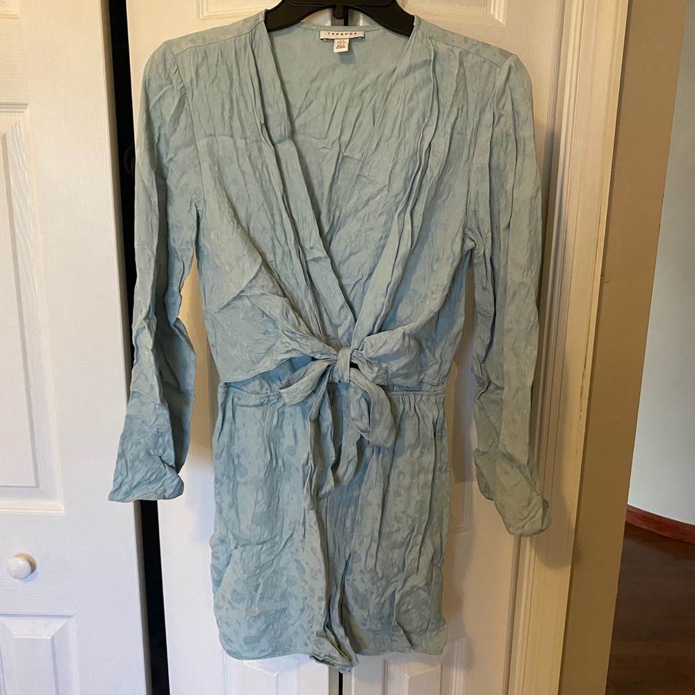 Topshop tie front romper